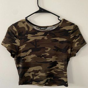 Camo Crop Top